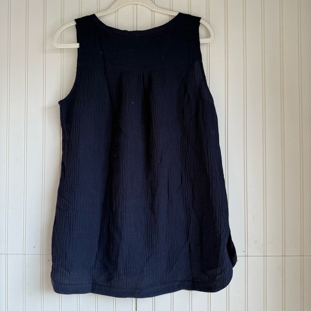 Soft Surroundings Size M Oceo Gauze Tank and Topper Set in Navy Blue NEW! - Picture 9 of 16
